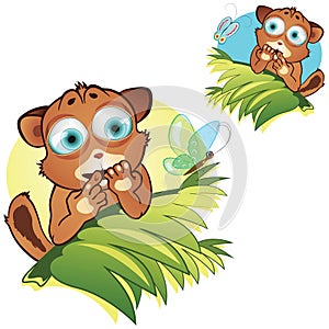 Vector cartoon little animals