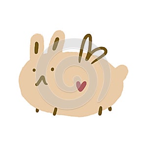 Vector cartoon magic fairy rabbit or bunny Easter cute childish illustration