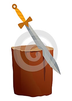 Vector cartoon medieval prison, torture object. Vector element isolated on white