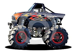 Vector Cartoon Monster Truck