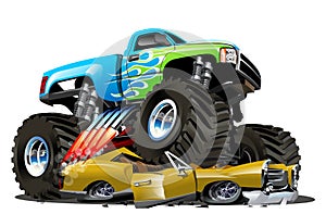 Vector Cartoon Monster Truck