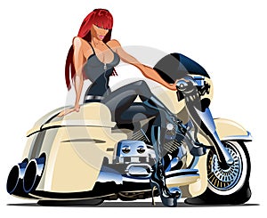 Vector Cartoon Motorbike