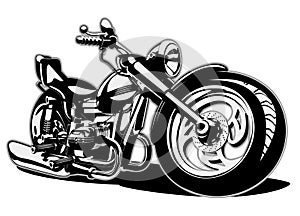 Vector Cartoon Motorbike