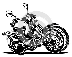 Vector Cartoon Motorbike