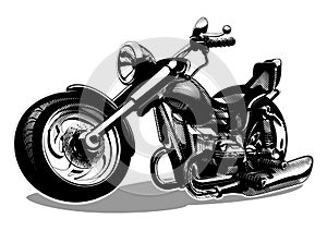 Vector Cartoon Motorbike