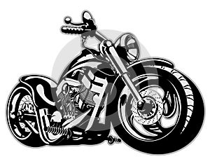 Vector Cartoon Motorbike photo