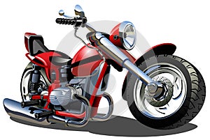 Vector Cartoon Motorcycle
