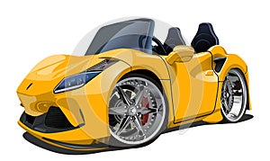 Vector Cartoon muscle sport car