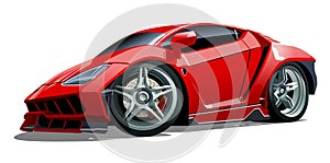 Vector Cartoon muscle sport car