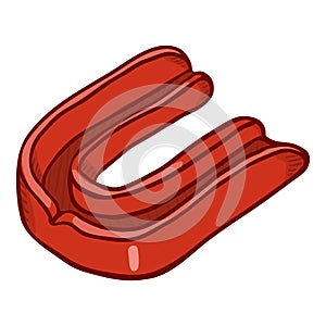 Vector Cartoon Red Mouth Guard for Boxing