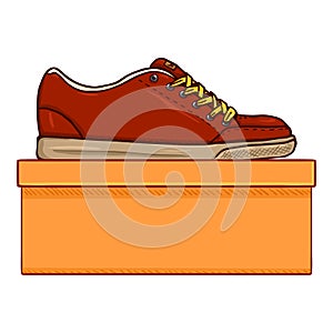 Vector Cartoon Red Skater Shoes