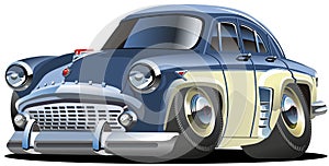 Vector cartoon retro car