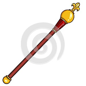 Vector cartoon royal scepter