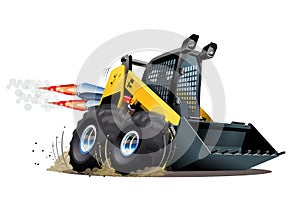 Vector Cartoon Skid Steer photo