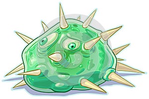Vector Cartoon Slime Blob with Spikes photo