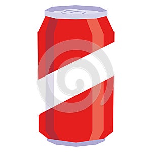 Cartoon Soda Can Isolated On White Background