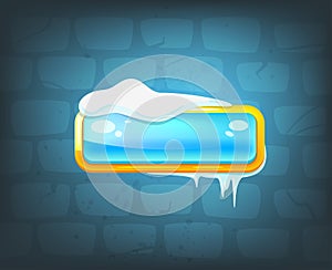 Game long ice blue button