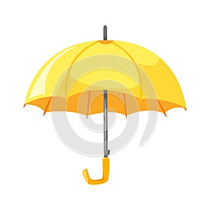 Vector cartoon style illustration of yellow umbrella.