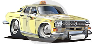 Vector cartoon taxi