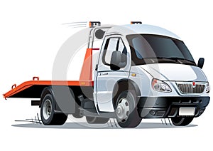 Vector cartoon tow truck