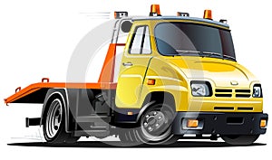 Vector cartoon tow truck