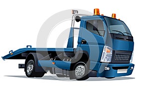 Vector cartoon tow truck