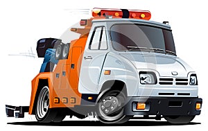 Vector cartoon tow truck