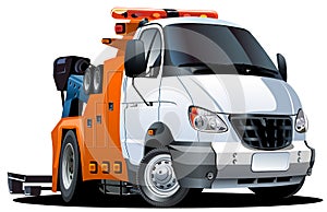 Vector cartoon tow truck