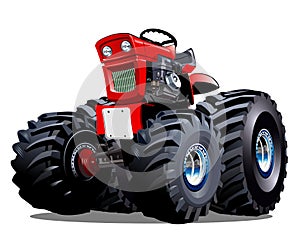 Vector Cartoon Tractor