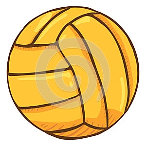 Vector Cartoon Yellow Ball for Water Polo