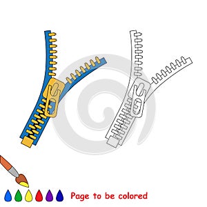 Vector cartoon zip to be colored.