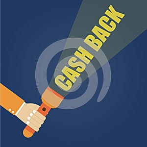 Vector cash back icon.