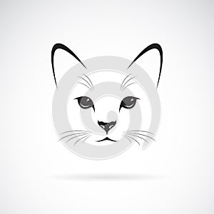 Vector of a cat face design on white background, Pet. Animals. Easy editable layered vector illustration