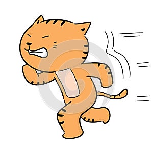 Vector of cat running