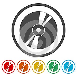 Vector CD or DVD icon