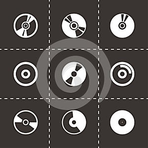 Vector cd icon set