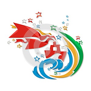 VECTOR. Celebration. Festive background with objects.