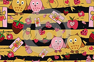 Vector celebratory love pattern