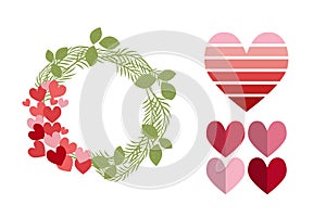 Vector celebratory love pattern