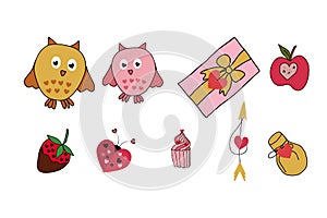 Vector celebratory love pattern