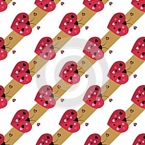 Vector celebratory love pattern