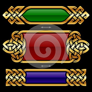 Vector celtic design frame set