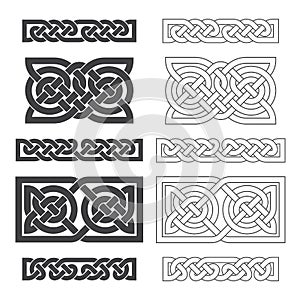 Vector celtic horizontal knot. Ethnic ornament