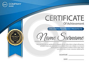 Vector certificate template.