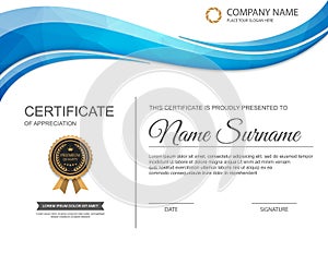 Vector certificate template.