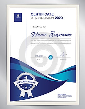 Vector certificate template, business flyer layout design