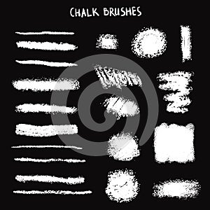 Vector chalk lines or brushes.