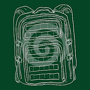 Vector Chalk Sketch Tactical Backpack