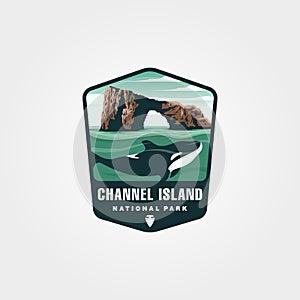 vector of channel island vintage logo symbol illustration design