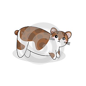 Vector Character of Menks Cat in Kawaii Style